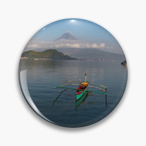 Item preview, Mayon volcano seascape with boat  designed and sold by Pabalonshop.