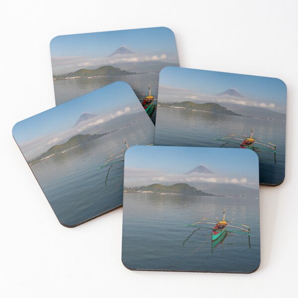 Item preview, Mayon volcano seascape with boat  designed and sold by Pabalonshop.