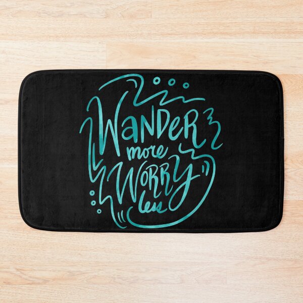 Item preview, Wander More Worry Less Blue Green 1 designed and sold by lineartdesigns.