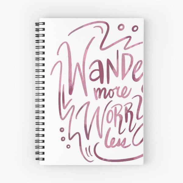 Item preview, Wander More Worry Less Pink 2 designed and sold by lineartdesigns.
