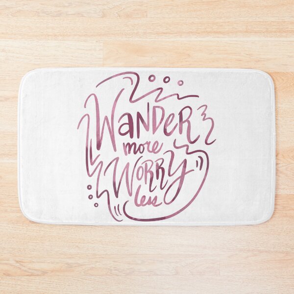 Item preview, Wander More Worry Less Pink 2 designed and sold by lineartdesigns.