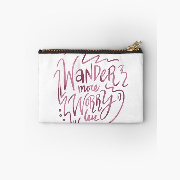 Item preview, Wander More Worry Less Pink 2 designed and sold by lineartdesigns.