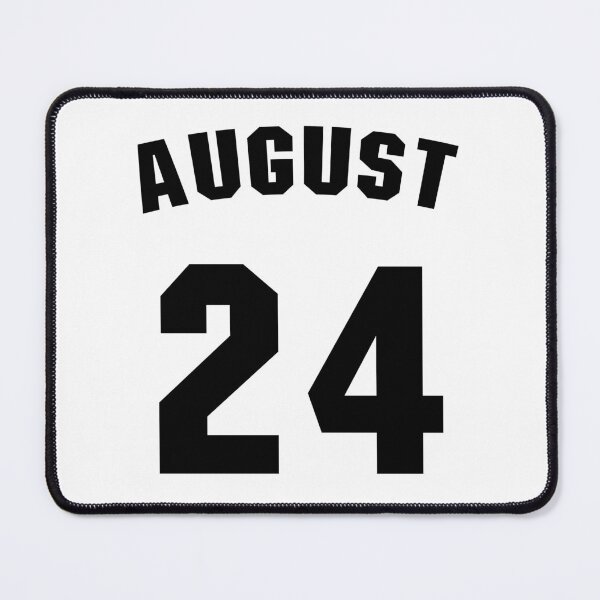 Artikelvorschau, Geburtsdatum 24. August Geburtstagsgeschenk Sportdesign entworfen und verkauft von Panya-Design.