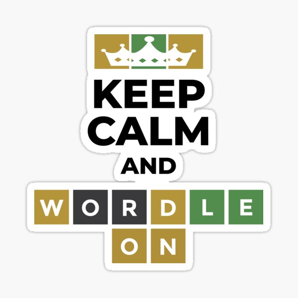 Vista previa del artículo con la obra «Keep Calm and Wordle On Simple Fun Novedad Rompecabezas Juego de palabras», diseñado y vendido por IHRArt.