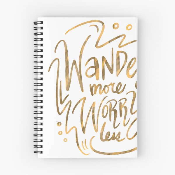 Item preview, Wander More Worry Less Yellow Gold 3 designed and sold by lineartdesigns.