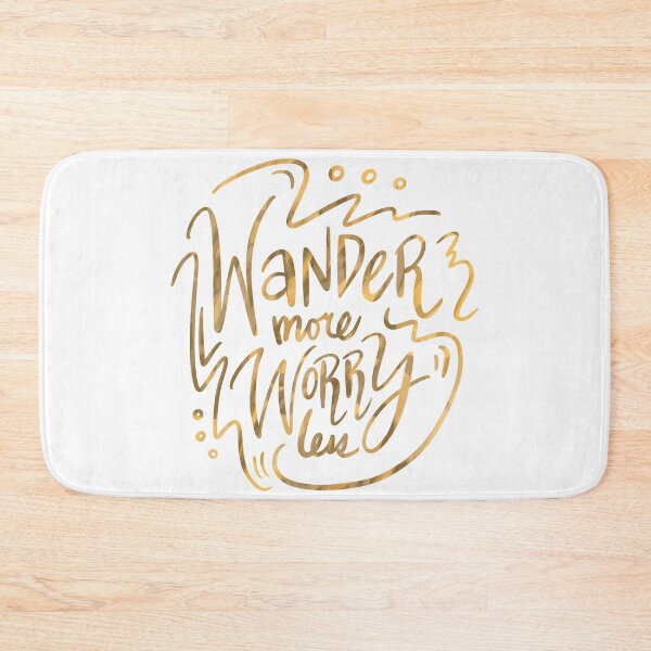 Item preview, Wander More Worry Less Yellow Gold 3 designed and sold by lineartdesigns.