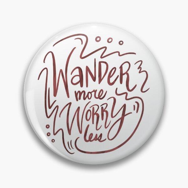 Item preview, Wander More Worry Less Yellow Red 4 designed and sold by lineartdesigns.