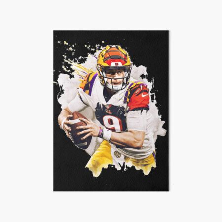 Joe Burrow LSU Football Player Watercolor Print Sports Fan 