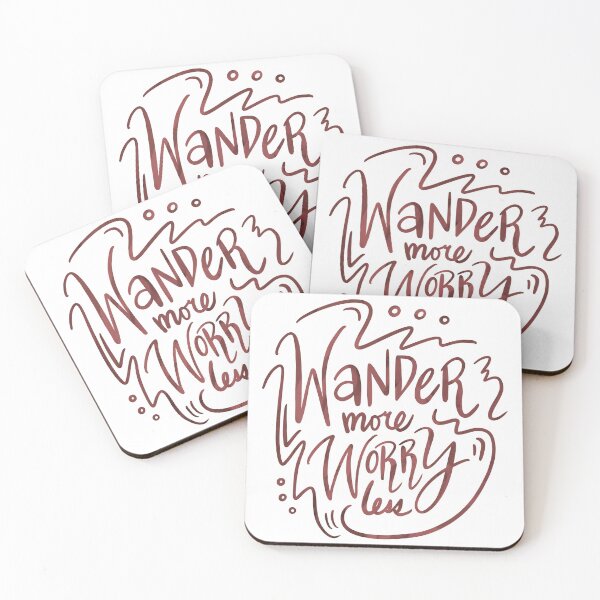 Item preview, Wander More Worry Less Yellow Red 4 designed and sold by lineartdesigns.