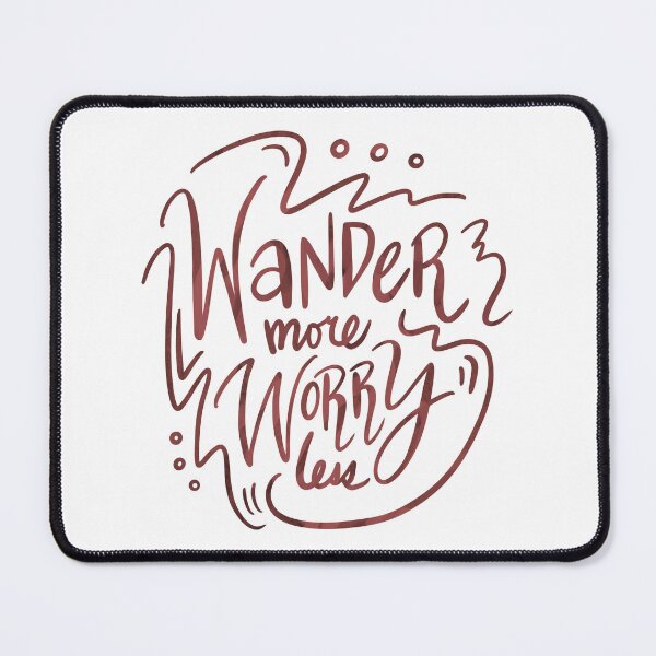 Item preview, Wander More Worry Less Yellow Red 4 designed and sold by lineartdesigns.
