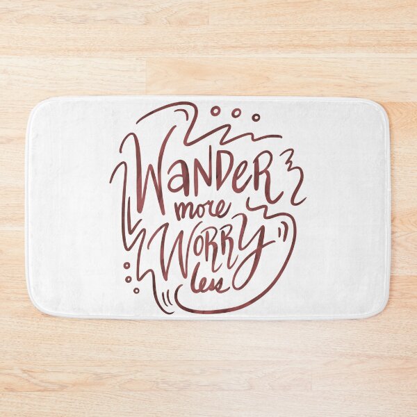 Item preview, Wander More Worry Less Yellow Red 4 designed and sold by lineartdesigns.