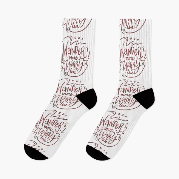 Item preview, Wander More Worry Less Yellow Red 4 designed and sold by lineartdesigns.
