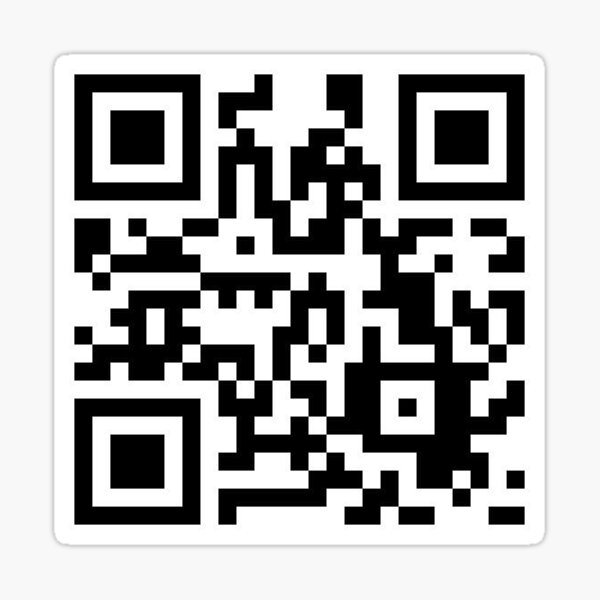 rickroll-qr-code-sticker-by-drippystuff-redbubble