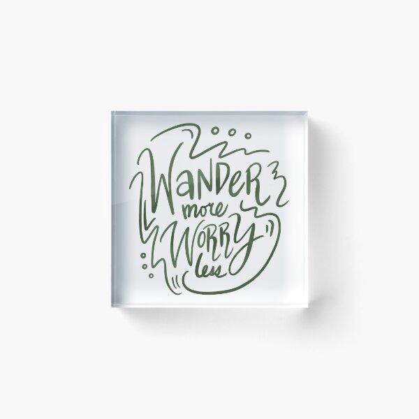 Item preview, Wander More Worry Less Green 5 designed and sold by lineartdesigns.