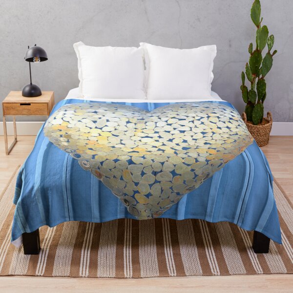 Item preview, GoldenHeart_4359 -- on blue: Love, the pop-culture way designed and sold by PetraTrimmelArt.