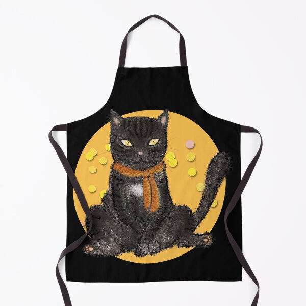 Item preview, Black cat with scarf designed and sold by Anovaart.