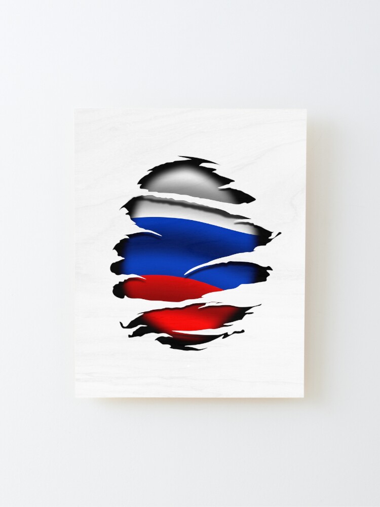 Flag Of Russia. Russian Flag. Coat Of Arms. Brush Stroke