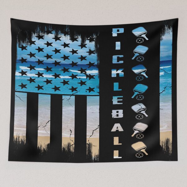 Item preview, Pickleball Flag USA Sea designed and sold by SweetPea49.