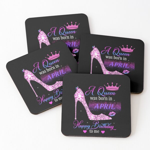 Item preview, Queen Was Born In April Happy Birthday Ladies designed and sold by R&BApparel.