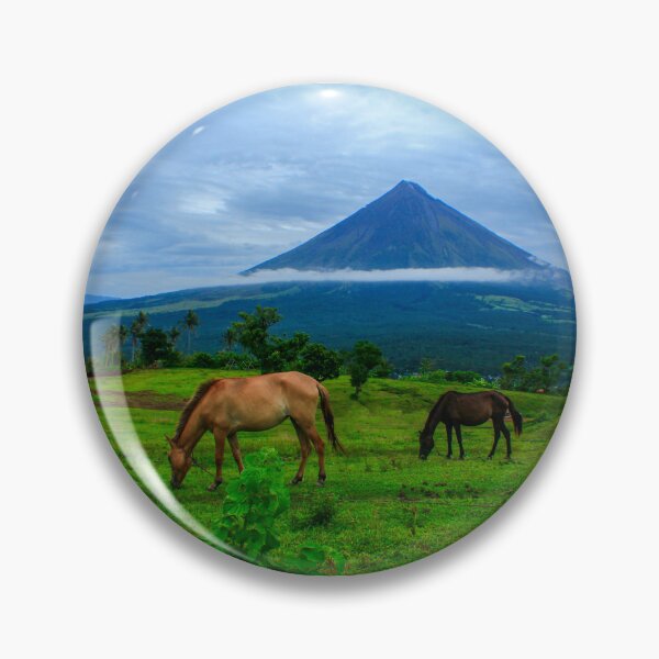 Item preview, Mayon Volcano with a horse pasture designed and sold by Pabalonshop.
