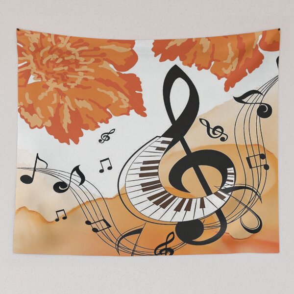 Item preview, Piano Passion Floral designed and sold by SweetPea49.