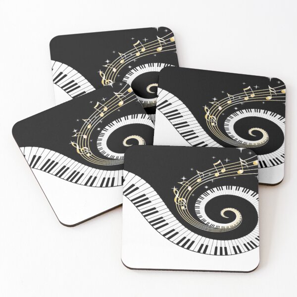 Item preview, Piano music keyboard round  designed and sold by SweetPea49.