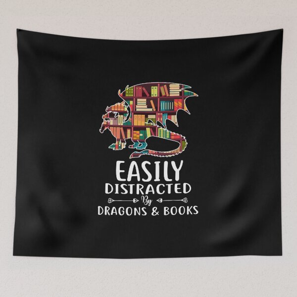 Item preview, Easily Distracted By Dragons & Books designed and sold by Anderson456.