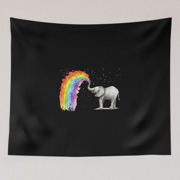 Item preview, Elephant Affection Watercolor Rainbow designed and sold by Anderson456.