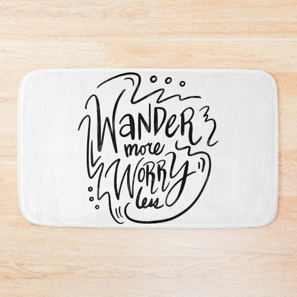 Item preview, Wander More Worry Less Black 7 designed and sold by lineartdesigns.