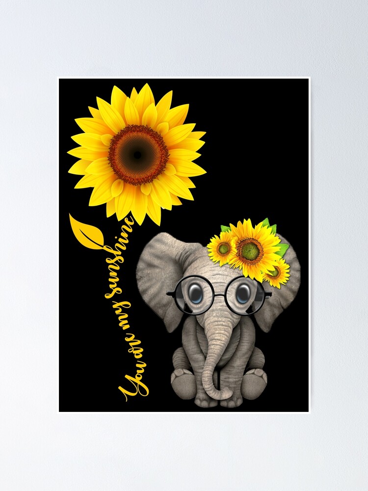 Póster «Elefante girasol eres mi sol» de Anderson456 | Redbubble