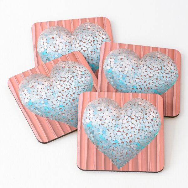 Item preview, TealHeart_4363 -- on coral: Love, the pop-culture way designed and sold by PetraTrimmelArt.