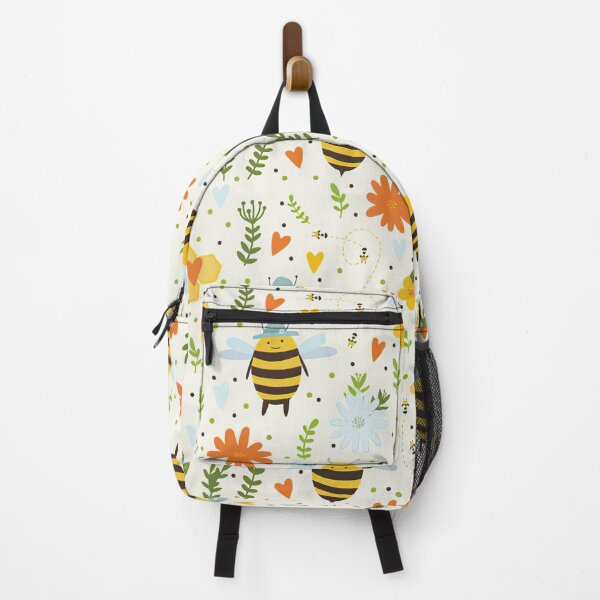 Item preview, Cute Bees Floral Pattern designed and sold by SweetTea4U.
