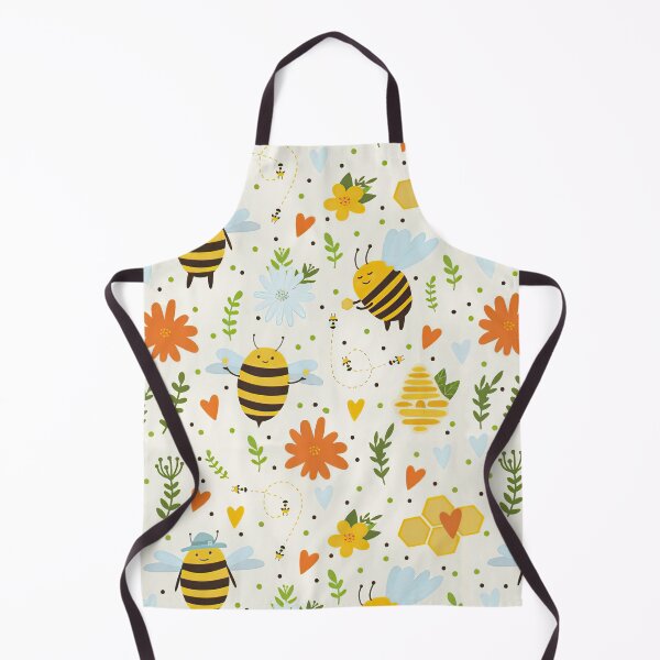 Item preview, Cute Bees Floral Pattern designed and sold by SweetTea4U.