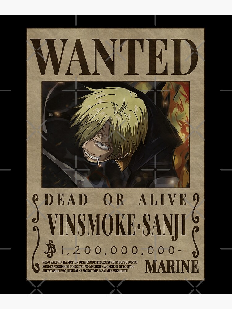 Vinsmoke Sanji One Piece Wanted Poster iPhone Case by One Piece Bounty  Poster