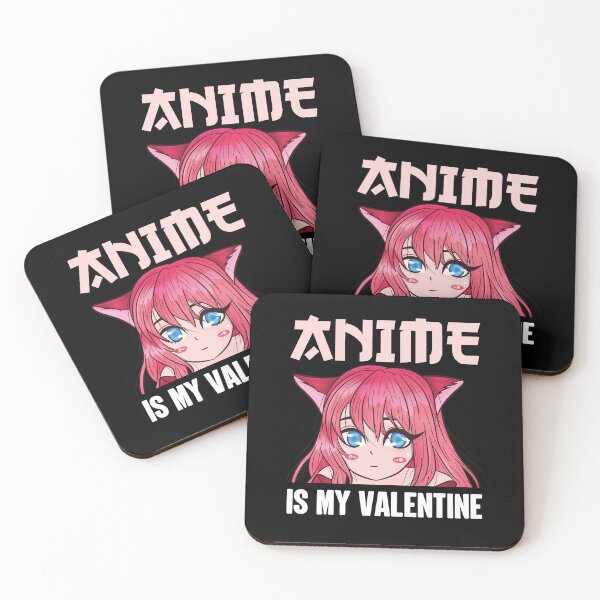 Item preview, I Only Care About Anime Valentines Day Kawaii Girl designed and sold by GravitiTees.