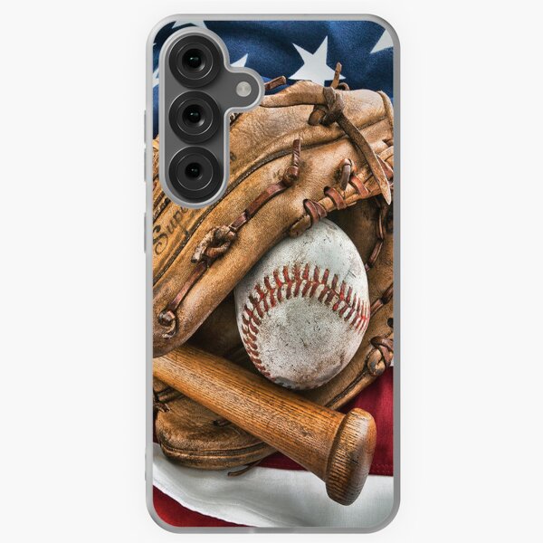 Item preview, baseball and flag wallpaper  designed and sold by chanchan79.