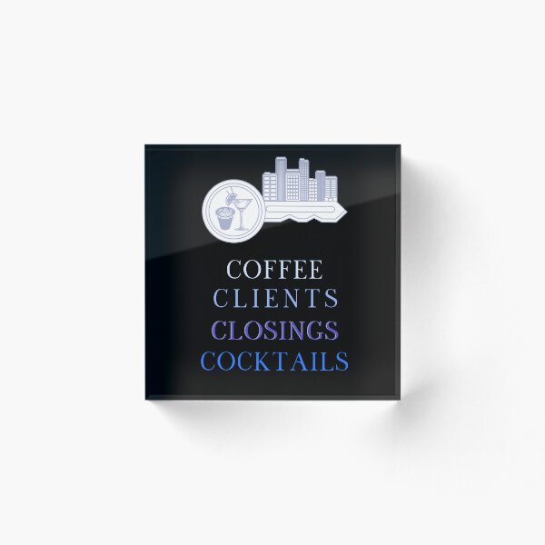 Item preview, Café Clientes Cierres Cócteles Agente Inmobiliario designed and sold by jrobdesignz.