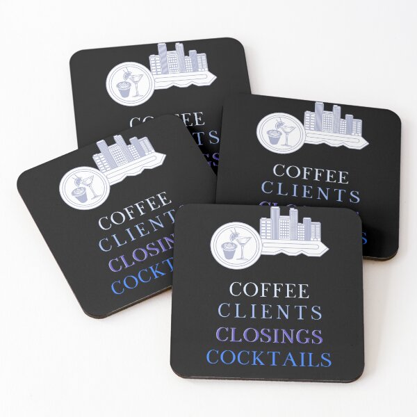 Item preview, Coffee Clients Closings Cocktails Real Estate Agent designed and sold by jrobdesignz.