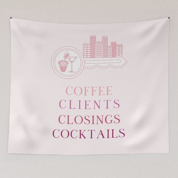 Item preview, Coffee Clients Closings Cocktails Real Estate Agent designed and sold by jrobdesignz.