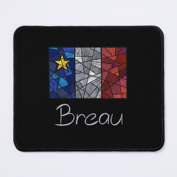 Item preview, Acadian Flag pastel mosaic Breau - Drapeau acadien mosaïque pastel vitrail Breau designed and sold by ColoursOfFrance.