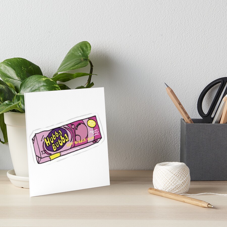 Hubba Bubba Gum Art Board Print For Sale By Eva Aestheticcc Redbubble