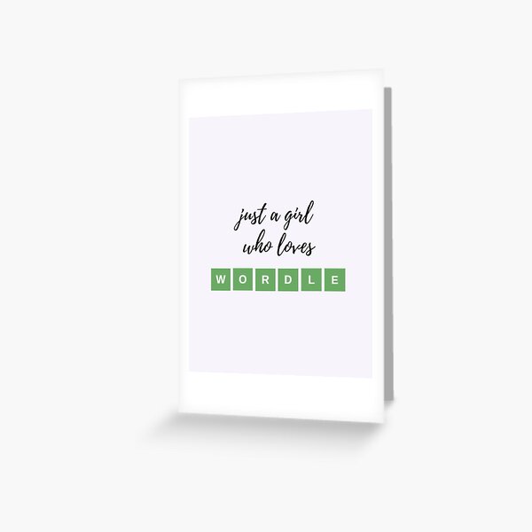 Vista previa del artículo con la obra «Juego de palabras en línea Just A Wordle Girl», diseñado y vendido por babyleafshop.
