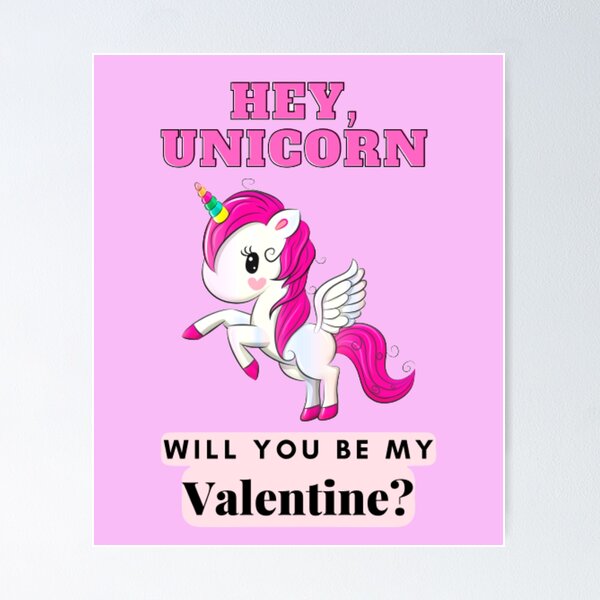 Item preview, Hey Unicorn, Will You Be My Valentine designed and sold by Digitalme Designs.