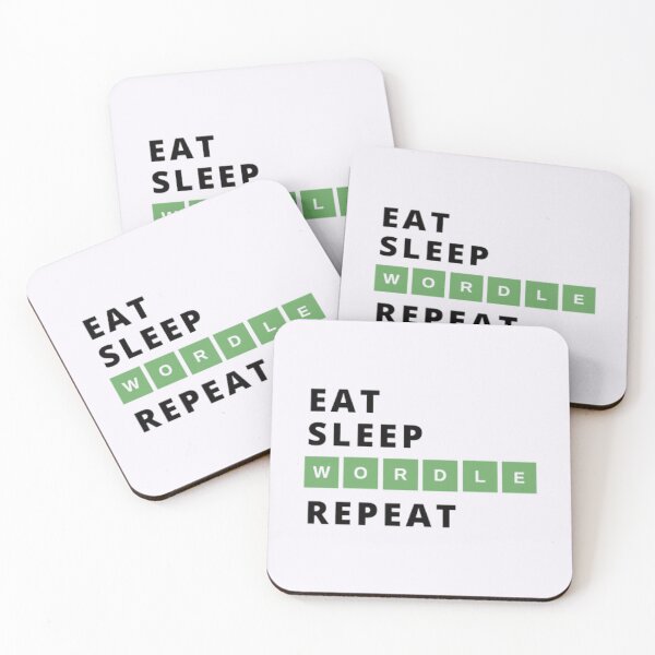 Item preview, Eat Sleep Wordle Repeat Simple Graphic designed and sold by babyleafshop.
