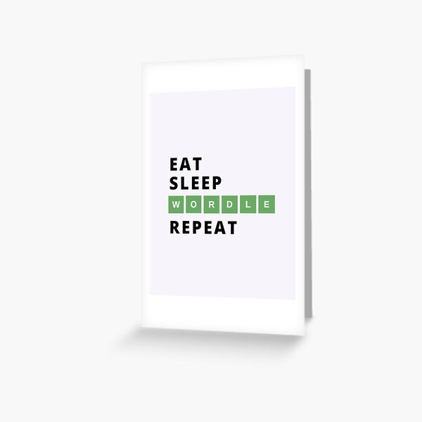 Vista previa del artículo con la obra «Eat Sleep Wordle Repetir gráfico simple», diseñado y vendido por babyleafshop.