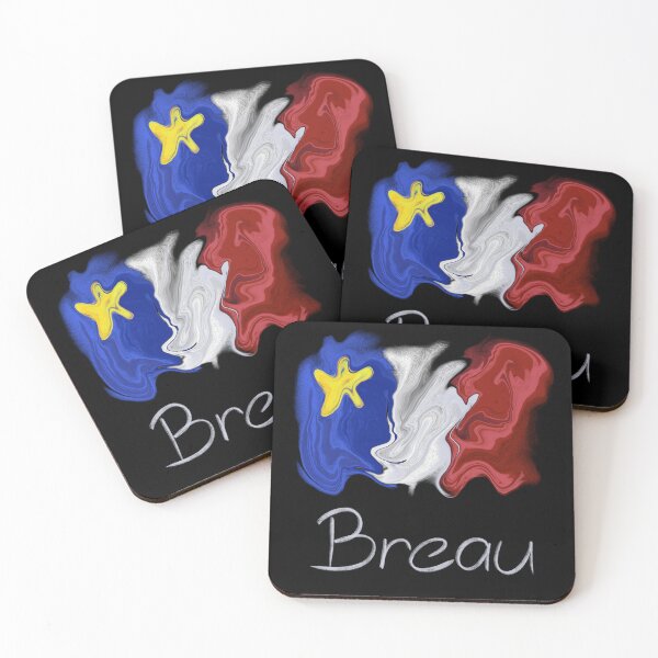 Item preview, Acadian Flag pastel liquid Breau - Drapeau acadien liquide pastel Breau designed and sold by ColoursOfFrance.