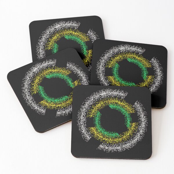 Item preview, Abstract yellow green and white circles designed and sold by Meo Design.
