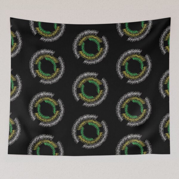 Item preview, Abstract yellow green and white circles designed and sold by Meo Design.