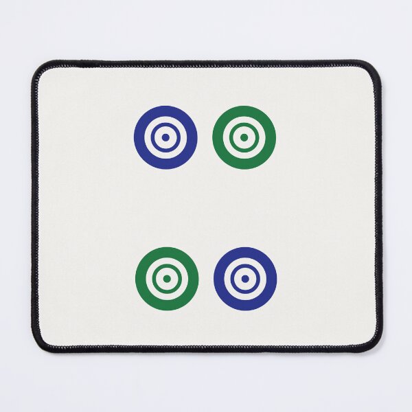 Item preview, Four Circle Wheel Dot Si Tong 筒 Tile. It's Mahjong Time! designed and sold by teeworthy.