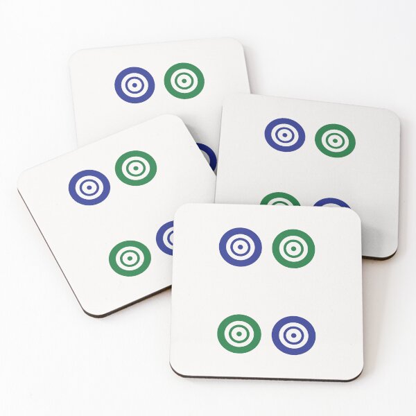 Item preview, Four Circle Wheel Dot Si Tong 筒 Tile. It's Mahjong Time! designed and sold by teeworthy.